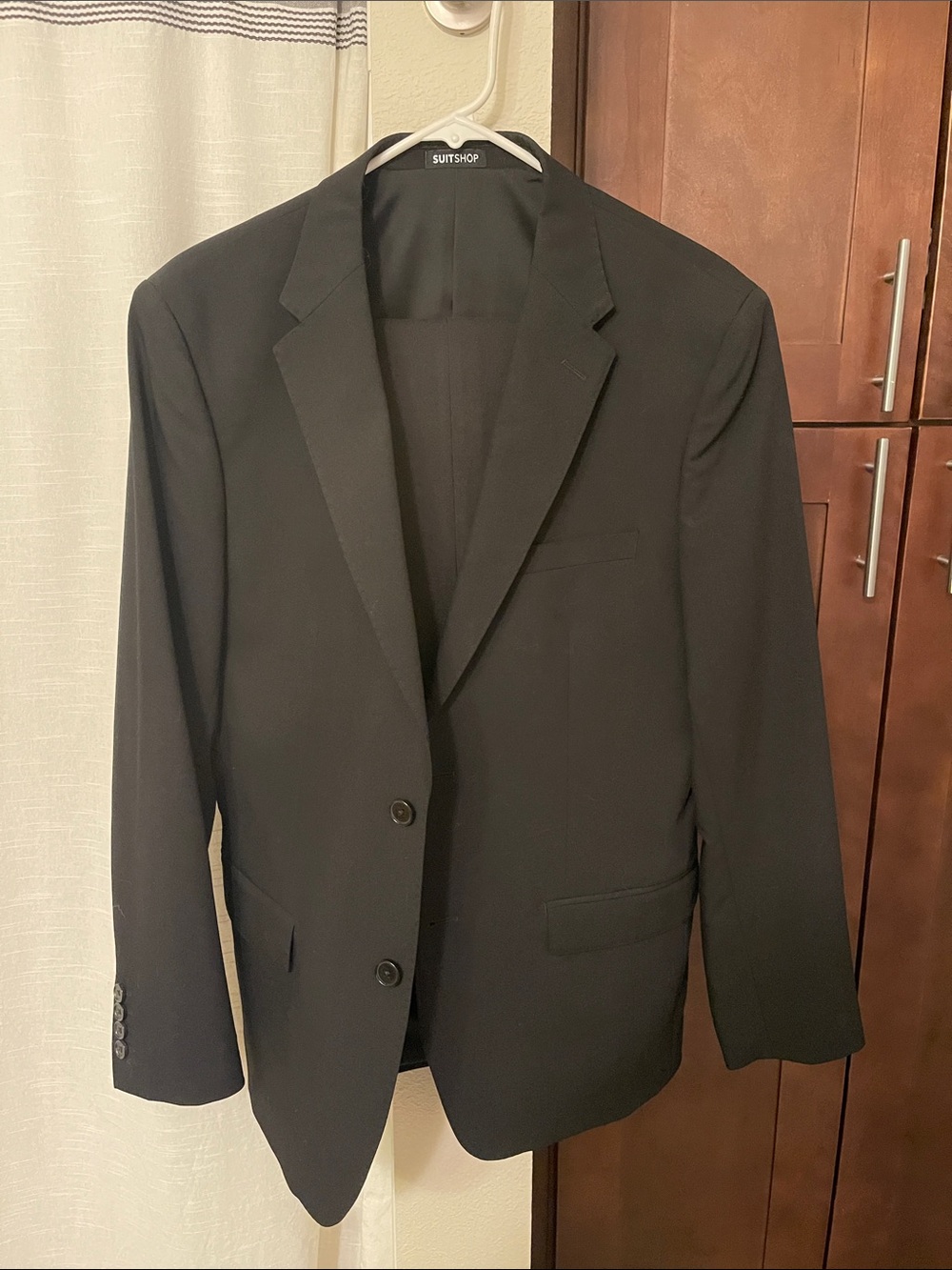 Men's Black Two-Button Blazer suit jacket and 32X30 black dress pants